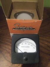 Vintage Simpson model 47 analog 0-300 AC Micro Amps Panel meter NOS Cat. 4140 picture