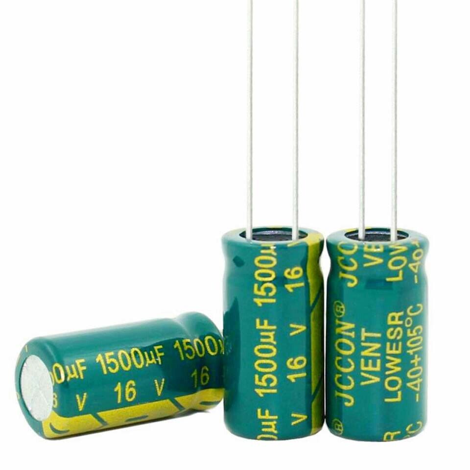 16V 1500uF High Frequency LOW ESR Radial Electrolytic Capacitors 105°C 10x20mm
