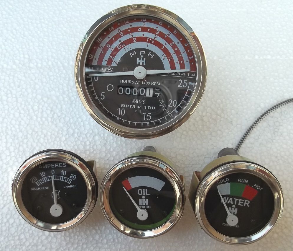 Speedometer + Oil + Temp+Ampere Gauge -ih B250, B275, B414, 276, 354, 434, 444
