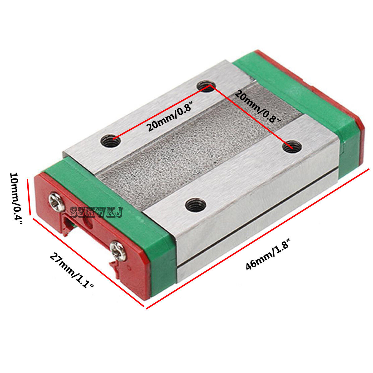 Mini Steel 250-550mm Linear Slide Rail Guide MGN12H Sliding Block CNC 3D Printer