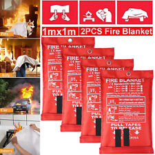4Pcs FIRE BLANKET Fiberglass Emergency Home Office Retardant Prepared 39''x39'' picture