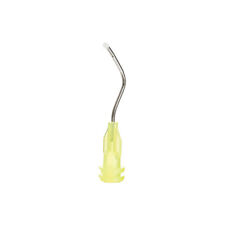 20 pcs Dental Delivery Tips Pre bent Needle Tip with Brush Padded End Yellow picture