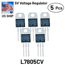 5PCS  L7805CV | 3 Pin Positive Voltage Regulator | 5V 1.5A TO-220 | US Ship picture