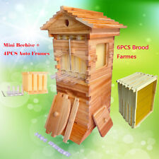 Mini 10X Frames Honey Flowing Auto Beehive House Wooden Bee Hive Beekeeping Tool picture