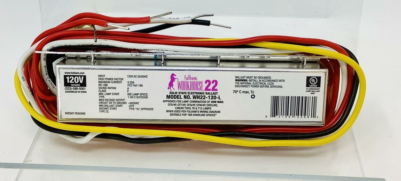 Fulham WH22-120-L WorkHorse 22 Adaptable Ballast - 120V