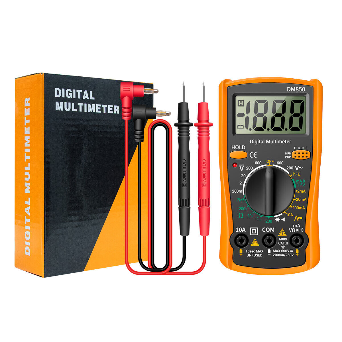 Professional Digital Multimeter 1999 Counts AC/DC Volt Ohm Current Tester Meter