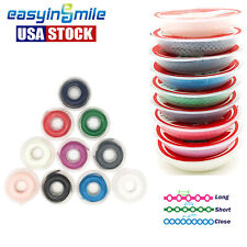 10pcs Dental Power Chains Orthodontic Materials Colored Elastic Long Short Close picture