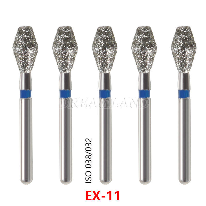 5pcs Dental Diamond Burs FG For High Speed Handpiece Special Shape EX