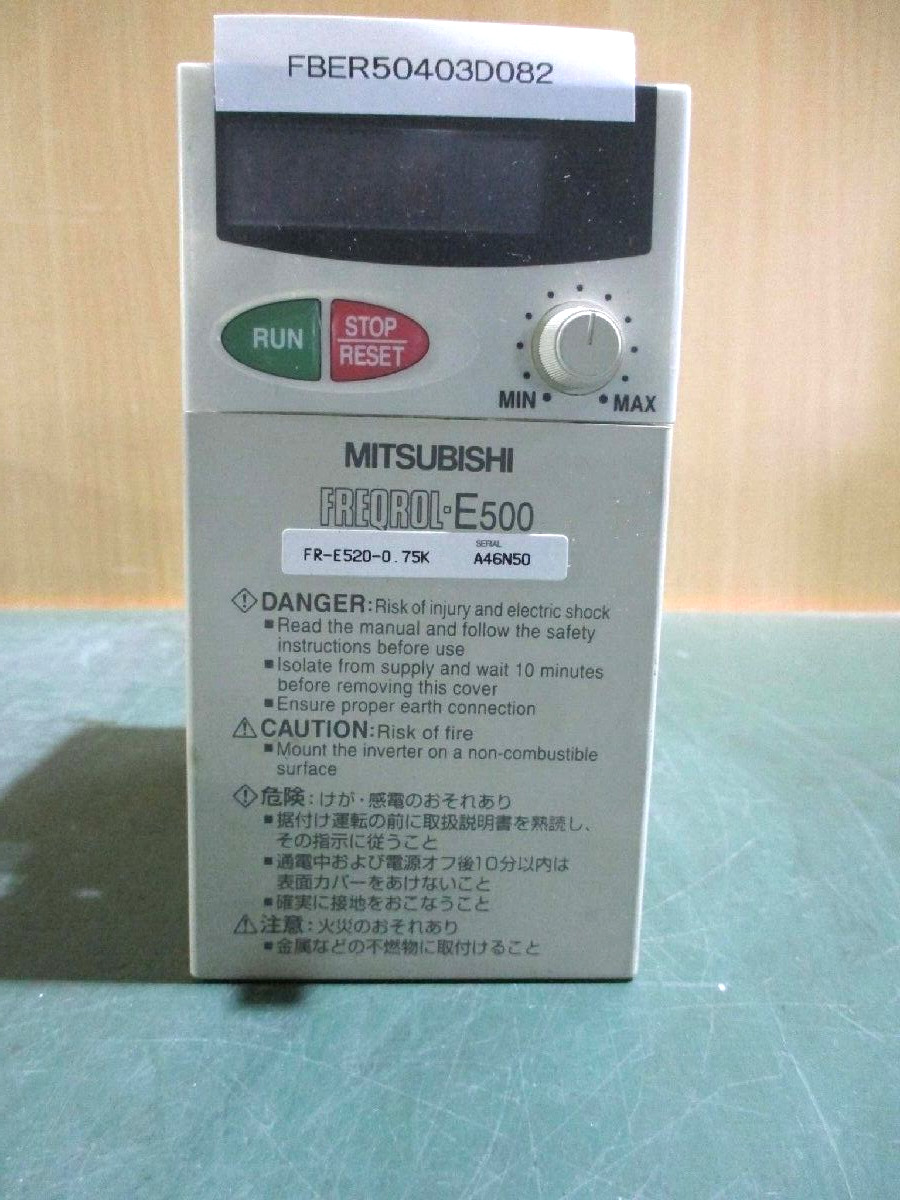 NEW no box  MITSUBISHI FR-E520-0.75K INVERTER DRIVE 200-240VAC Japan