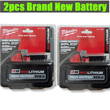 2PCS Milwaukee M18 48-11-1880 8.0 AH Battery XC High Output New In Packaging picture