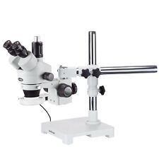 AmScope 3.5X-180X Boom Stand Trinocular Zoom Stereo Microscope + 54 LED Light picture
