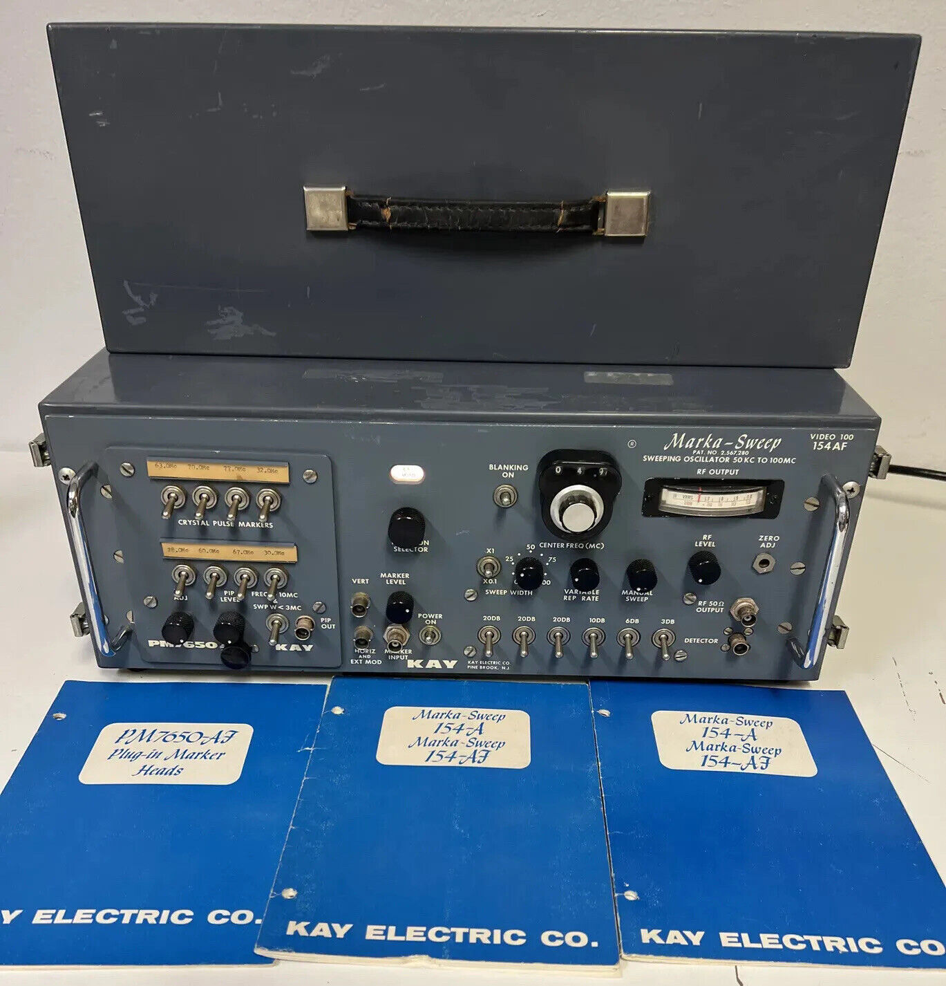 Vintage Rare Kay Electric Marka-Sweep 154 AF Sweeping Oscillator Manuals PM7650