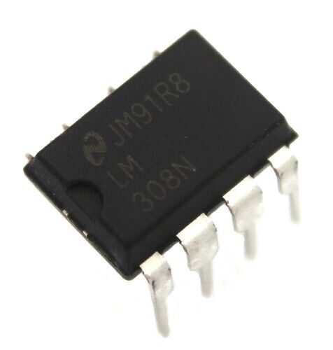 LM308N Precision Operational Amplifier, Vs=20v, Io=0.2nA, Is=0.3mA - Lot of 3