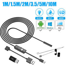 5.5/7mm Waterproof USB Endoscope Borescope Snake Inspection Camera Android / PC picture
