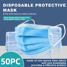 [50 Pcs] 3-Ply Disposable Face Mask Non Medical Surgical cover 20% Off Buy More picture