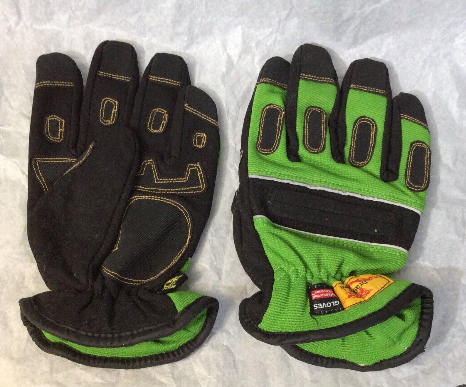 Dragon Fire by Firemans Shield 2XL Green Extrication Gloves