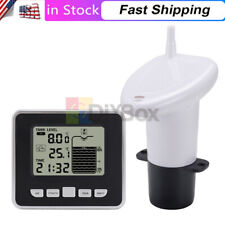 FT002 Ultrasonic Water Tank Liquid Level Meter Temperature Clock Gauge Alarm US picture