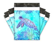 Turtle Ocean Blue Poly Mailers Size 10x13 Colorful Shipping Bags picture