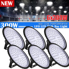6x300 Watt UFO LED High Bay Light Warehouse Shop Workshop Light Fixture 24000LM picture