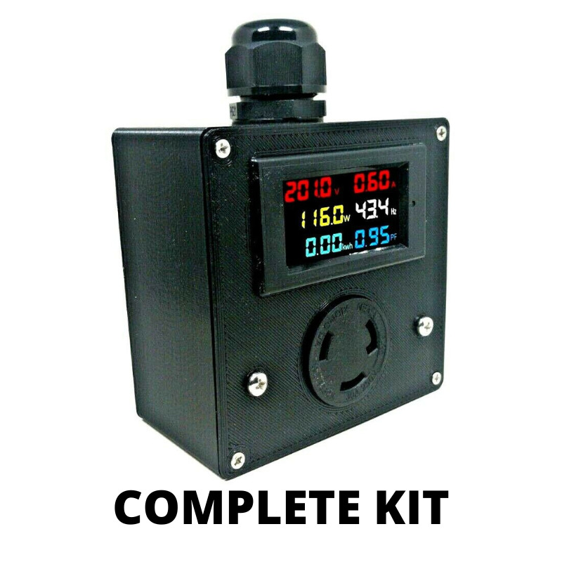 Drok Power Meter NEMA L6-30 (Complete Kit) 200-240v Voltmeter Outlet Box