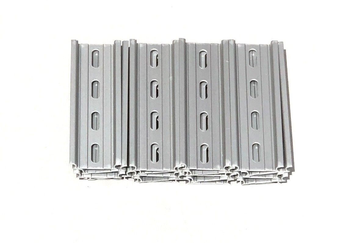 20 Pieces DIN Rail Slotted Aluminum RoHS 4 Inches Long 35mm 7.5mm 6.7 Feet Total