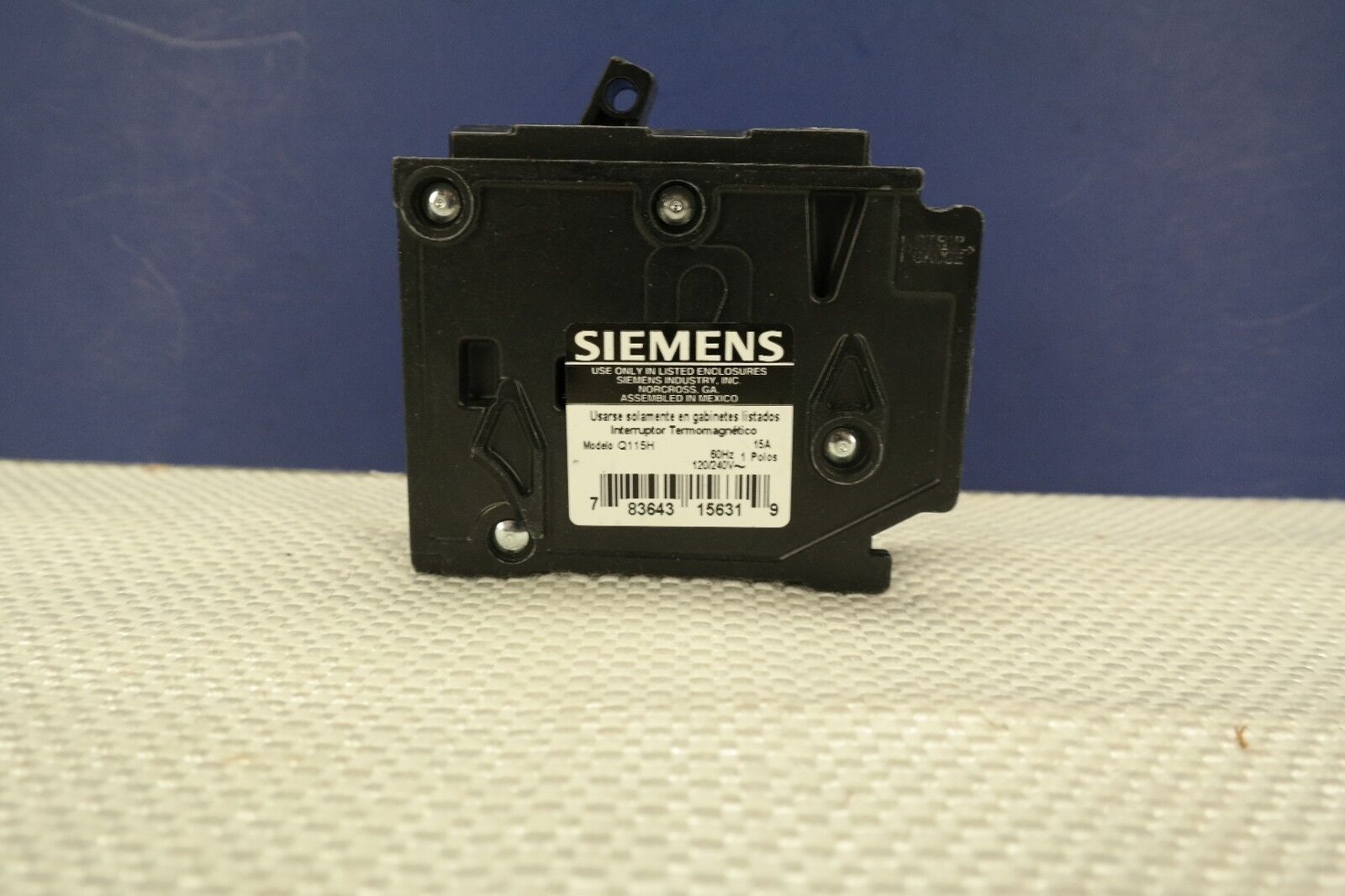 Siemens Q115H 15 Amp Single Pole 22kA Type QPH 120/240 Volt Circuit Breaker  TF