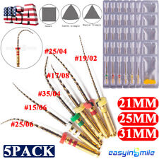 5Pack Dental NITI Rotary File Endo Root Canal Engine File Never Break 21/25/31MM picture