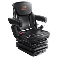 VEVOR Universal Forklift Seat Adjustable Tractor Seat with Seatbelt Armrests picture