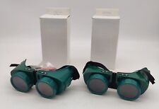 2 Vintage New Old Stock Z87 Gateway USA Welding Chipping Burning Goggles Green   picture