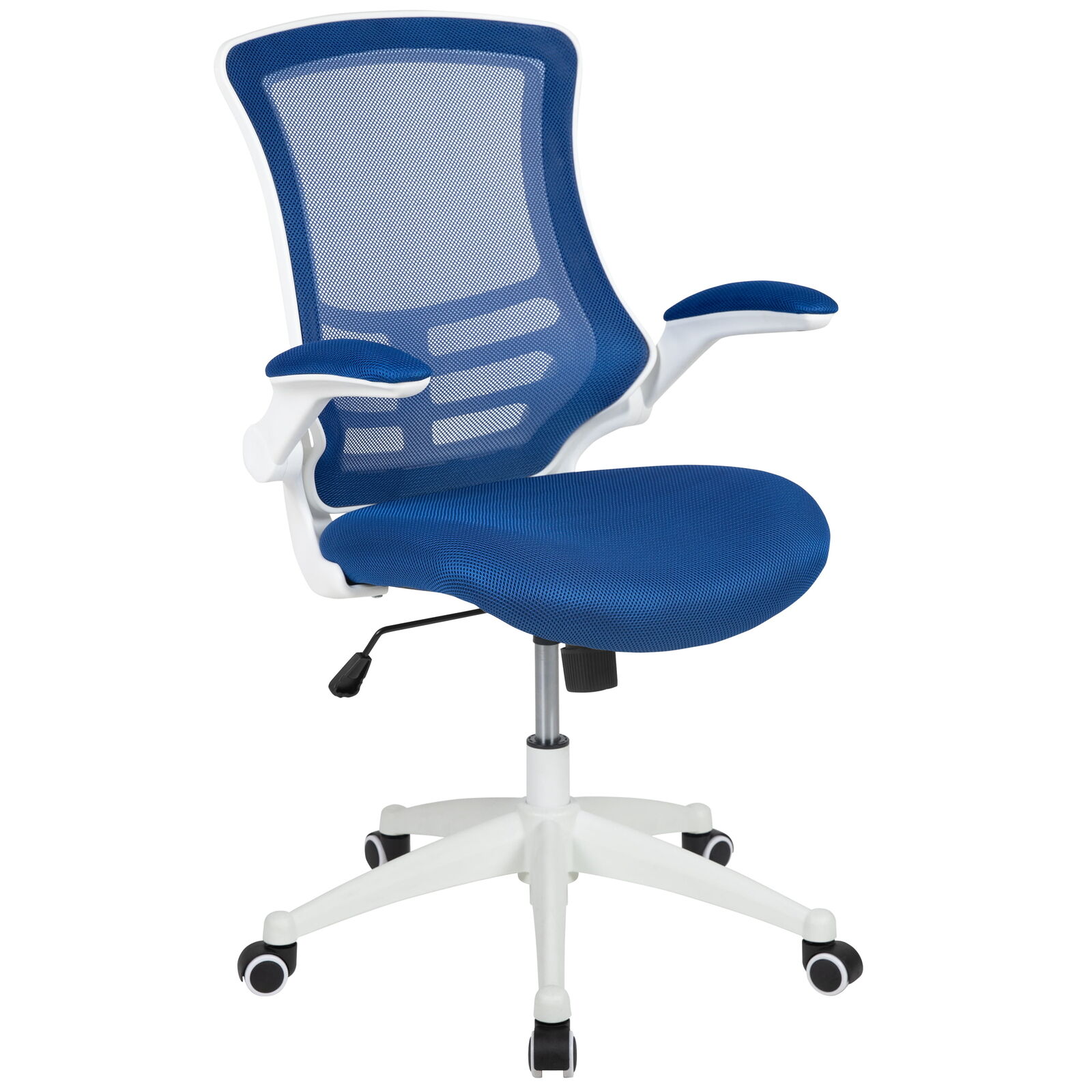 Mid-Back Blue Mesh Swivel Ergonomic Task Office Desk Chair with Flip-Up Arms New