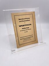 Vintage / Westfalia / milking system M 7011 / operating instructions and spare parts list picture