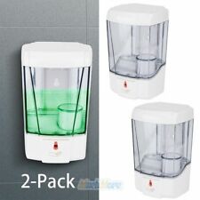 2x Automatic Liquid Soap Dispenser 700ML IR Sensor Wall Mount Gel/Soap Container picture