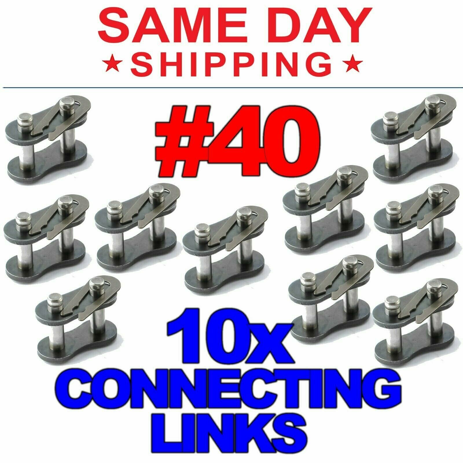 (10) #40 Roller Chain Connecting Links