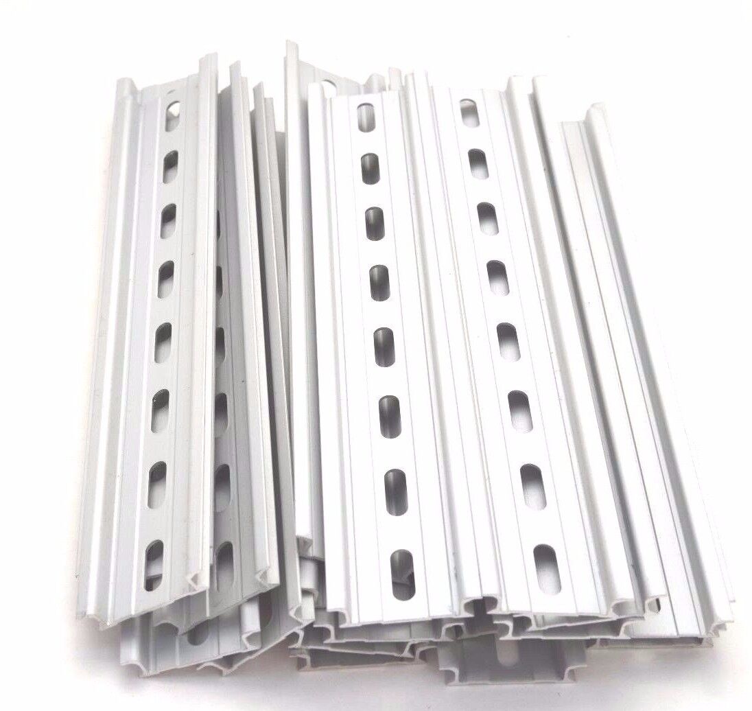 20 Pieces DIN Rail Slotted Aluminum RoHS 8 in. long 35mm 7.5mm 13.33 ft. Total