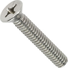 1/4-28 Flat Head Machine Screws Phillips Stainless Steel All Lengths Qty 25 picture