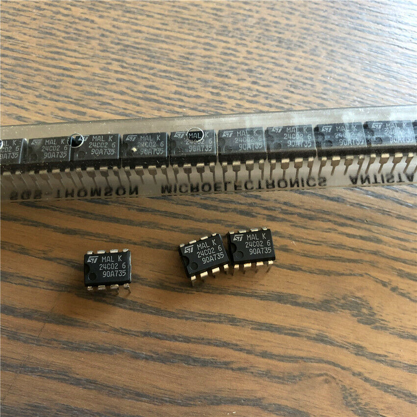 NOS M24C02-BN6 24C02 2K-bit Serial EEPROM DIP8 x 10pcs