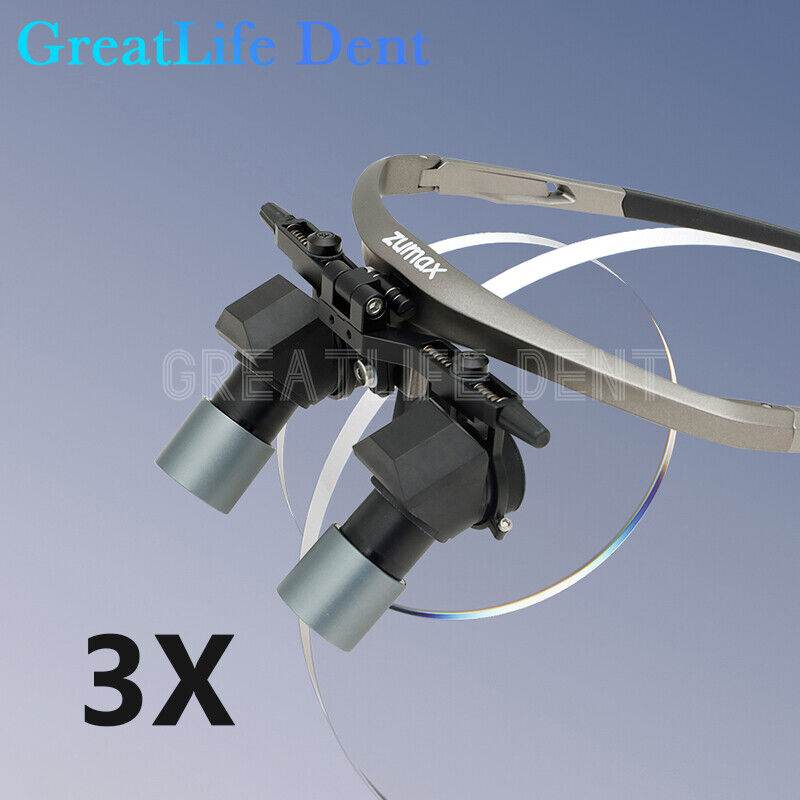 3X ZUMAX DFK Dentisit Surgical Headlight Magnifier Refractiv Binocular GreatLife