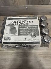 Table Top Salt & Pepper Shakers Nostalgic Square Design NOS 24 pack Metal Caps picture