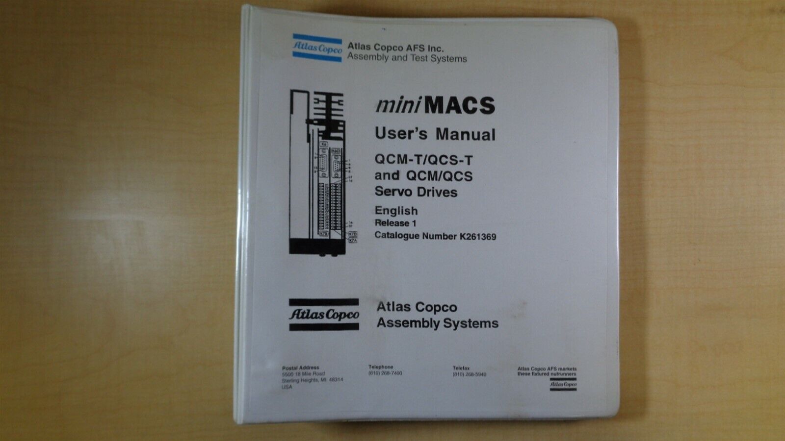 Atlas Copco AFS MiniMACS User\'s Manual English Release 1 7C B1