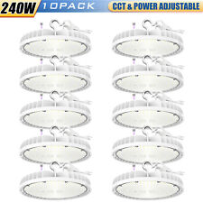 10Pack 240W UFO LED High Bay Light Dimmable 3000K/4000K/5000K Warehouse Lighting picture
