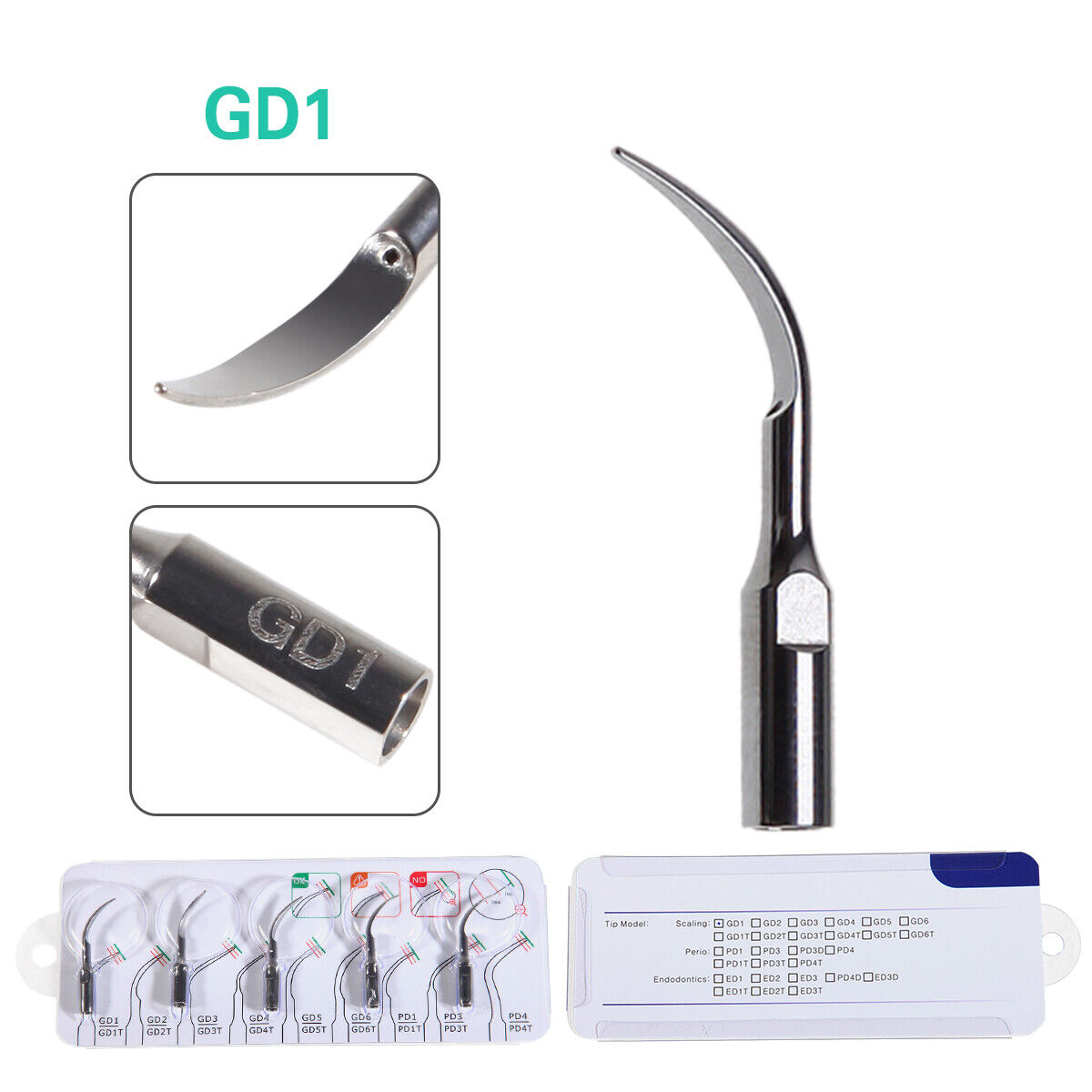 16 Type Dental Ultrasonic Scaler Scaling Endo Perio Tip Fit for NSK SATELEC DTE