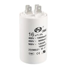 CBB60 Run Capacitor 16uF 450V AC Double Insert 72x40mm White for Pump Motor picture
