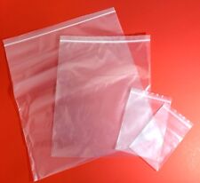 CLEAR 4-MIL ZIP CLOSE TOP BAGS HEAVY-DUTY RECLOSABLE PLASTIC ZIPPER POLY ML MM picture