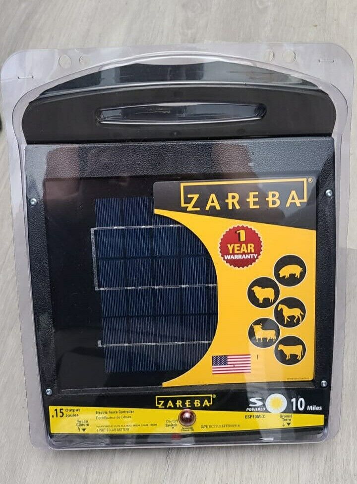 Zareba ESP10M-Z Solar Powered Low Impedance Electric Fence Charger - 10 Mile 