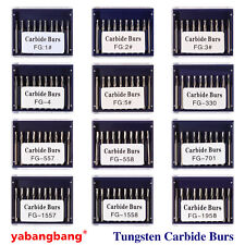 10Pcs Dental Carbide Bur Drill Trimming & Finishing Tungsten Burr picture