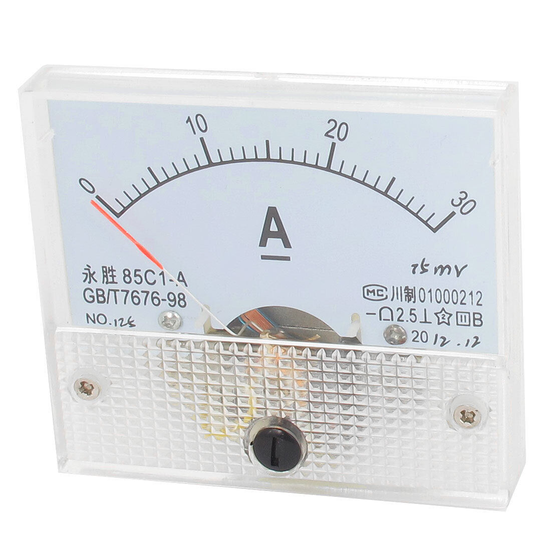 85C1-A DC 0-30Class 2.5 Precision Panel Mounted Analog Ammeter Meter