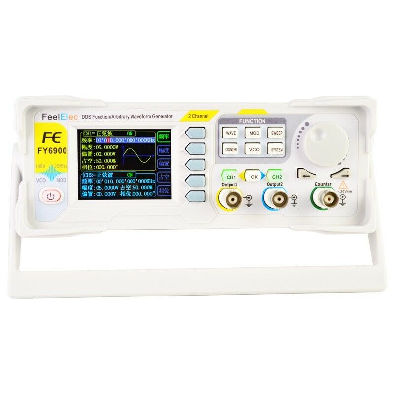 FY6900 80MHz Function Arbitrary Waveform Signal Generator DDS Dual Channel tpys