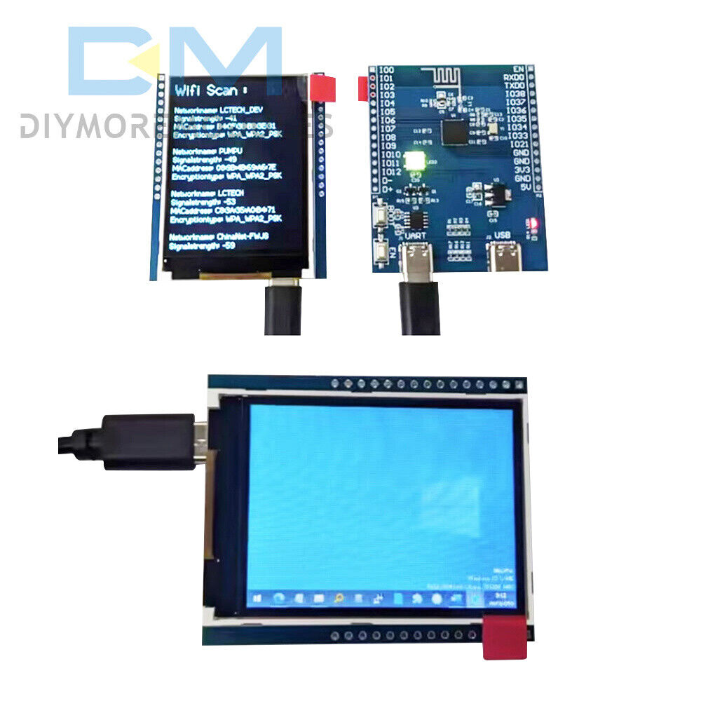 2.4-in ESP32S2 240x320 Display Development Board Wireless WiFi Development Board