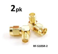 CablesOnline RP-SMA Male to RP-SMA Female Right Angle 90-Degree Gold Adapter picture