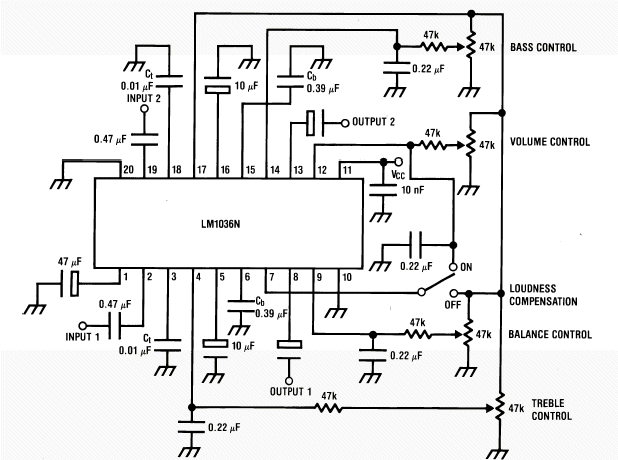 Lm324 Tone Circuit - Bass Treble Tone Control Circuit - Lm324 Tone Circuit